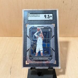 Victor Wembanyama 2023-24 Silver Panini Prism Draft Picks #2 RC Spurs SGC 9.5!